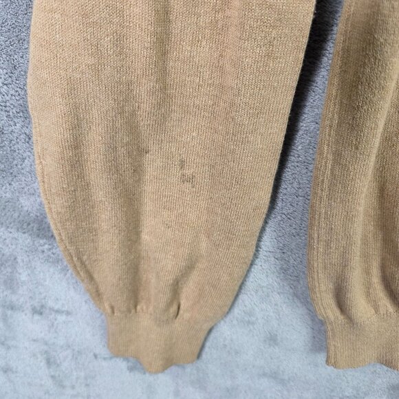 Mens Paul Fredrick Beige Silk Cashmere Blend Mock Turtleneck Sweater Size XL - Picture 2 of 9